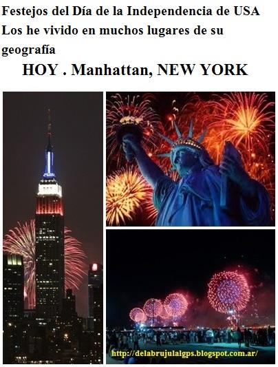 Los fuegos artificiales de Macy's en Nueva York, Muchos 4 de Julio viviendo y de trotamundos por USA