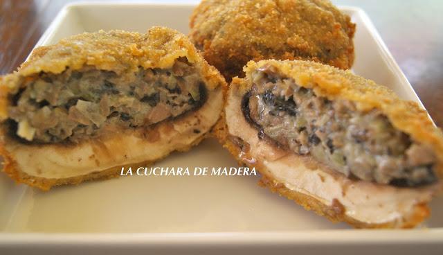 CHAMPIÑONES RELLENOS EMPANADOS