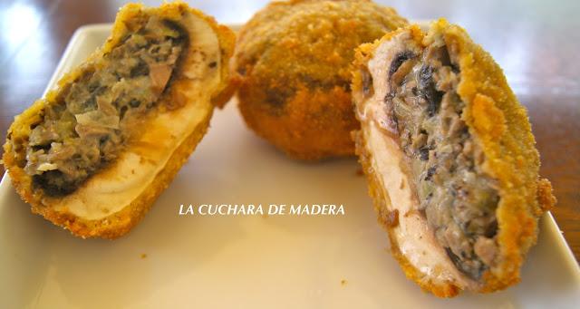 CHAMPIÑONES RELLENOS EMPANADOS
