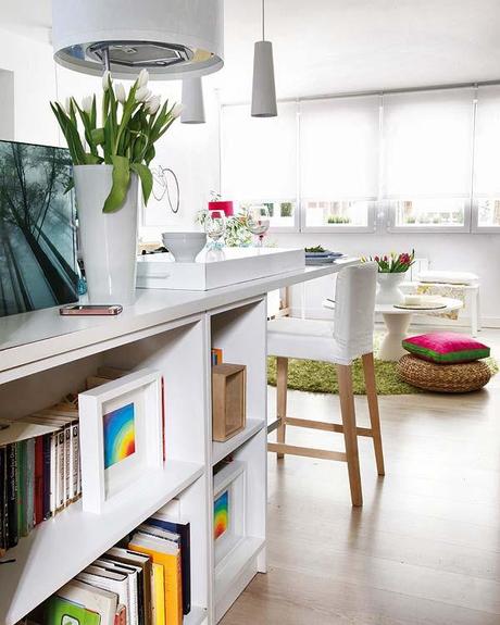 Decorar un apartamento de 40 m2 con mucho color