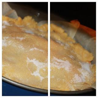 tarta de peras / gedeckter Birnenkuchen