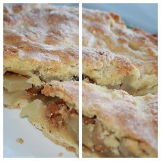 tarta de peras / gedeckter Birnenkuchen