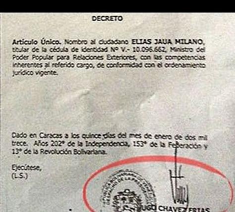 EL NOMBRAMIENTO DE ELIAS JAUA ES ILEGÍTIMO