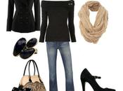 Outfit invierno polera negra, jean accesorios