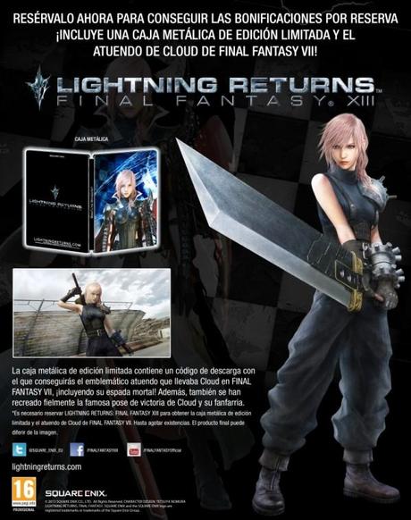 LRFF13 Pre Order Bonus Pack hero shot ES e1373129434147 Lightning Returns Final Fantasy XIII campaña de reserva