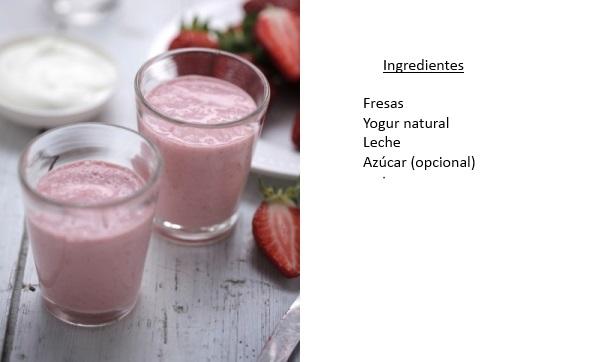 Un refrescante batido de fresa