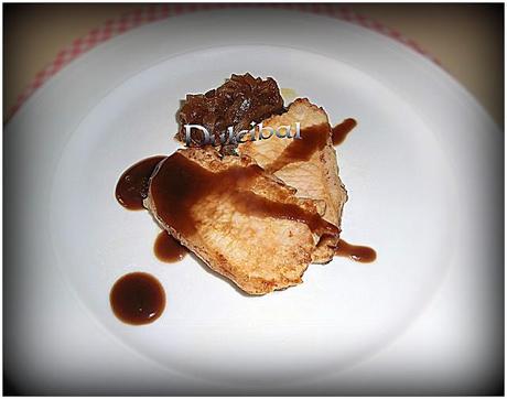 LOMO A LA CREMA DE VINAGRE DE CHOCOLATE NEGRO