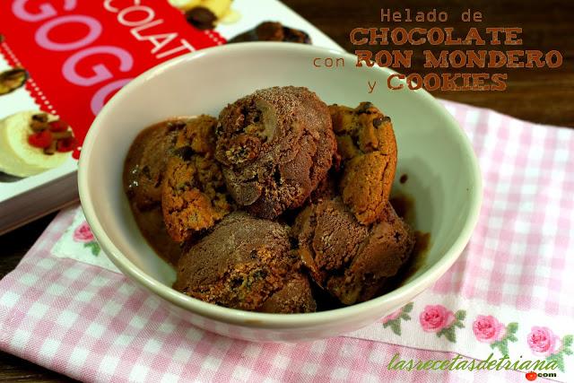 Helado de Chocolate con Ron Mondero y Cookies