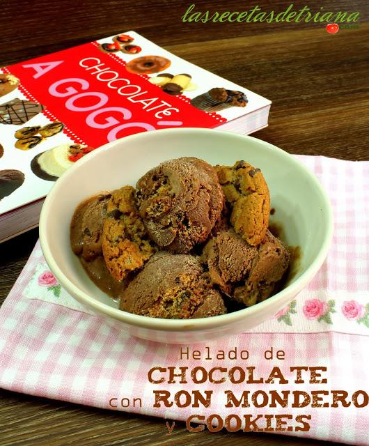 Helado de Chocolate con Ron Mondero y Cookies