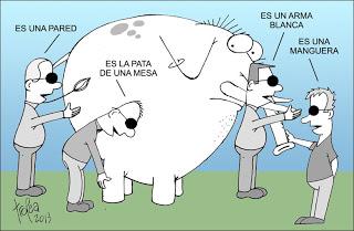 Los cuatro ciegos y el elefante