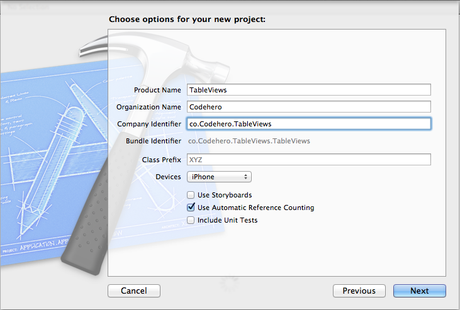 Creación del proyecto en Xcode