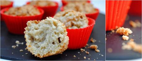 Muffins de ruibarbo con crumble