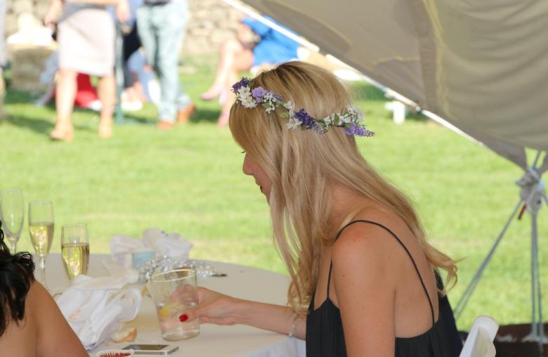 Corona de flores para el pelo