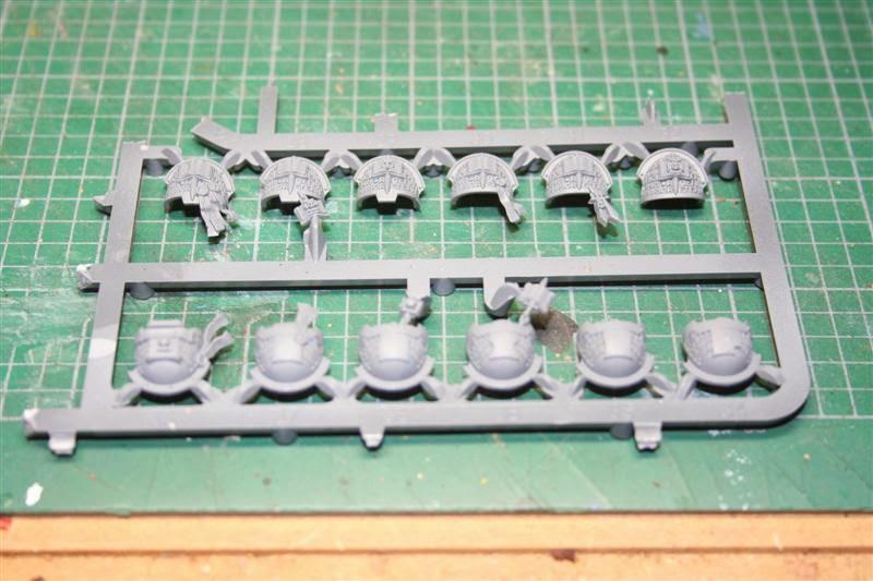 Neutral Grey de Vallejo Model Color en las hombreras de los paladines