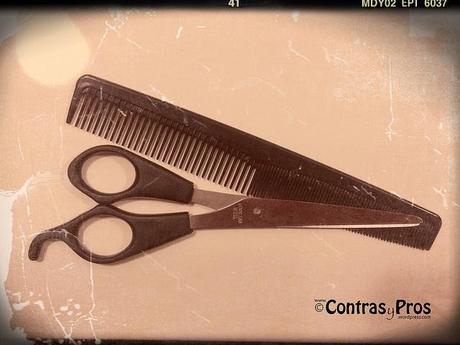 … de cortarme el pelo Peine y tijeras