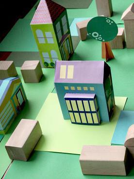 Ciudad de cartón imprimible