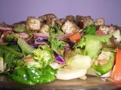 Ensalada templada bacon queso
