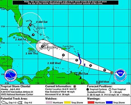 Tormenta tropical Chantal apura su paso hacia El Caribe ¿Cómo pudiera afectarnos éste sistema? 115019W5_NL_sm