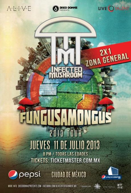 Promoción 2×1 Infected Mushroom@Pepsi Center WTC INFBACK3