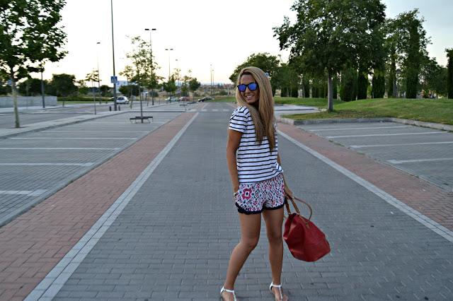 BLUE PRINTED SHORTS Buenos días!!! Hoy os traigo un look ...