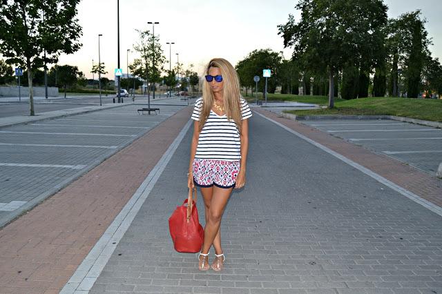 BLUE PRINTED SHORTS Buenos días!!! Hoy os traigo un look ...