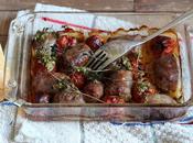 Butifarras horno tomates cherry aromáticas