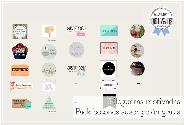 Pack botones suscripción descargables