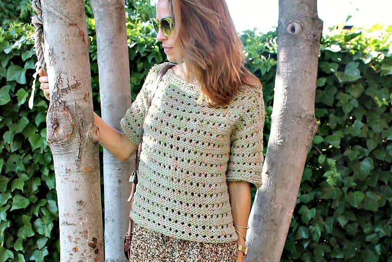 jumpsuit and sweater