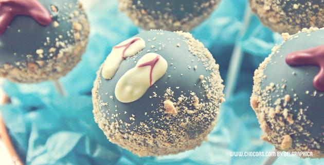 cakepops diseño verano - chanclas playeras