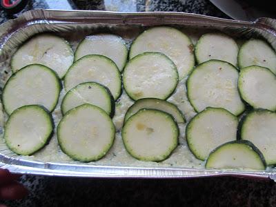 Pastel de pollo y calabacín al vapor