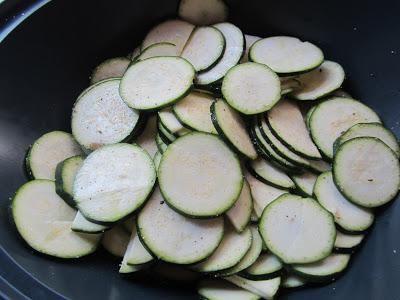 Pastel de pollo y calabacín al vapor