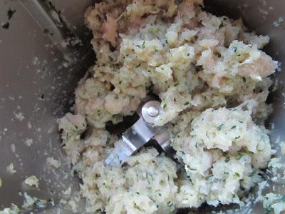 Pastel de pollo y calabacín al vapor