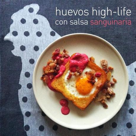 Huevos high-life con salsa sanguinaria: el desayuno del caníbal