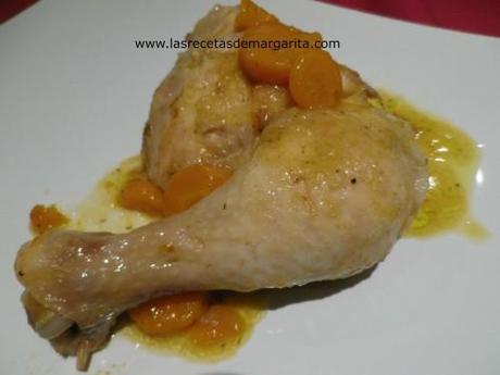 Pollo guisado con zanahorias