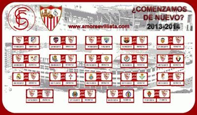 Calendario de Liga del Sevilla F.C. en tu escritorio