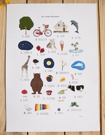 lámina abecedario lucia b