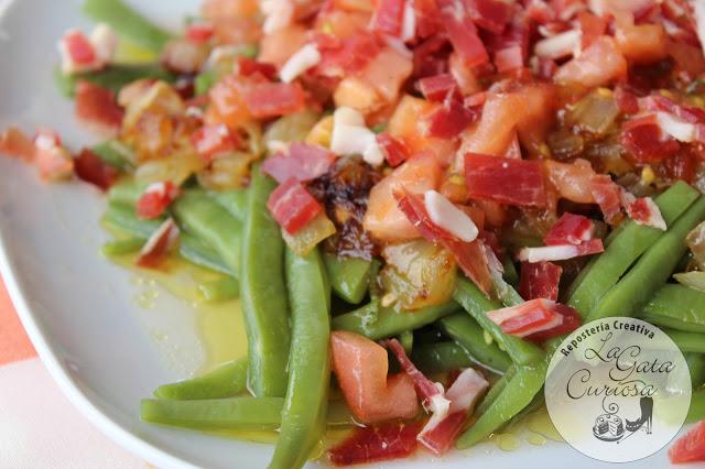 ENSALADA DE JUDIAS VERDES CON JAMON