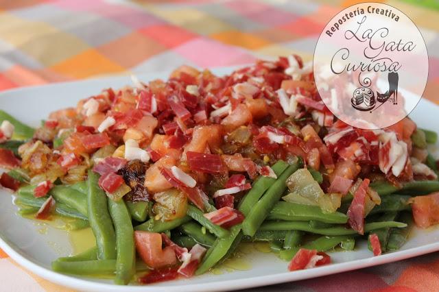 ENSALADA DE JUDIAS VERDES CON JAMON