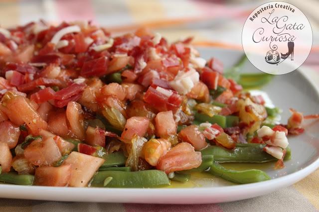 ENSALADA DE JUDIAS VERDES CON JAMON