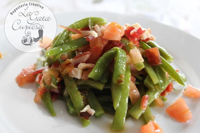 ENSALADA DE JUDIAS VERDES CON JAMON