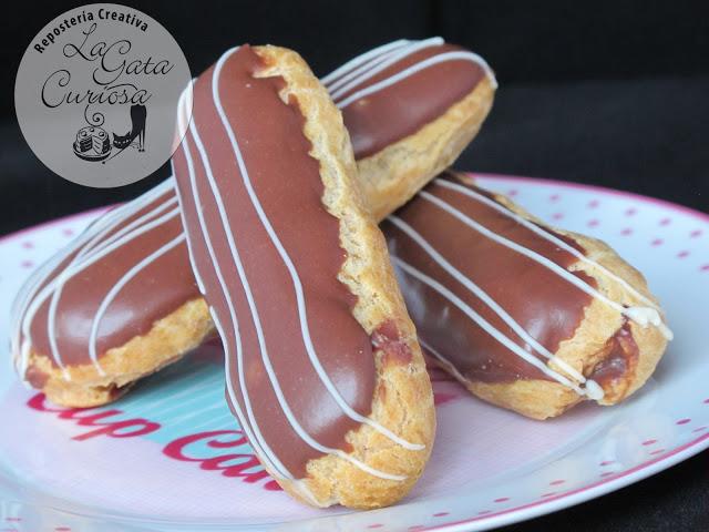 ECLAIRS CON CREMA DE CHOCOLATE