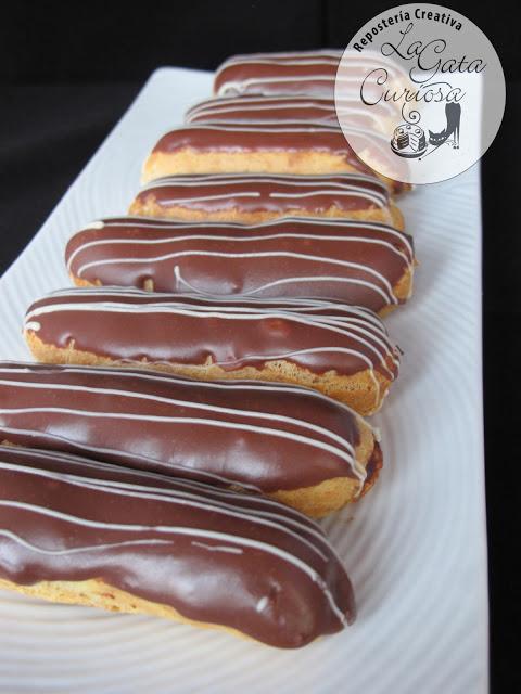 ECLAIRS CON CREMA DE CHOCOLATE