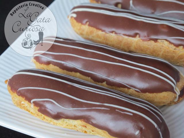 ECLAIRS CON CREMA DE CHOCOLATE