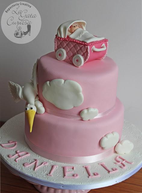 TARTA FONDANT PARA EL BAUTIZO DE DANIELLA