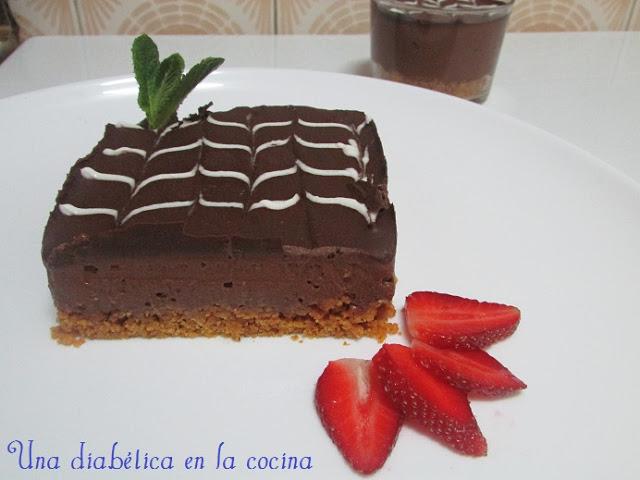 Tarta de queso y chocolate apta para diabéticos