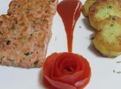 Hamburguesas cuadradas salmón patatas horno