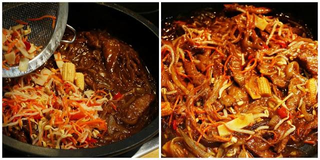 Ternera a la cerveza negra con fideos soba