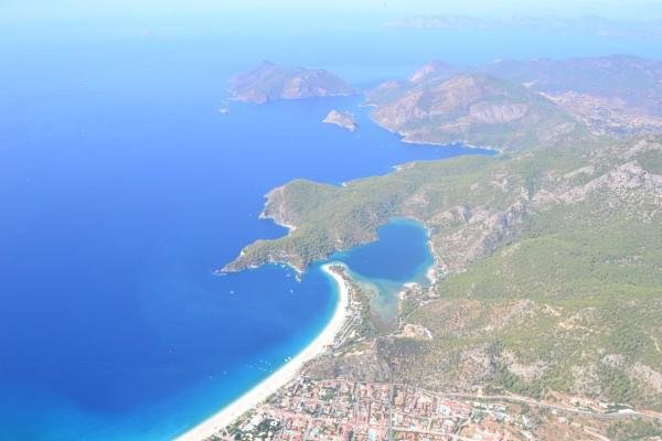 Paradisíaca playa de Oludeniz, a 2000m de altura