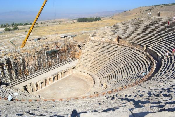 Ruinas de Hierápolis, en la parte superior de Pamukkale