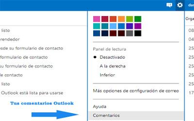 tus comentarios outlook correo tus comentarios outlook correo